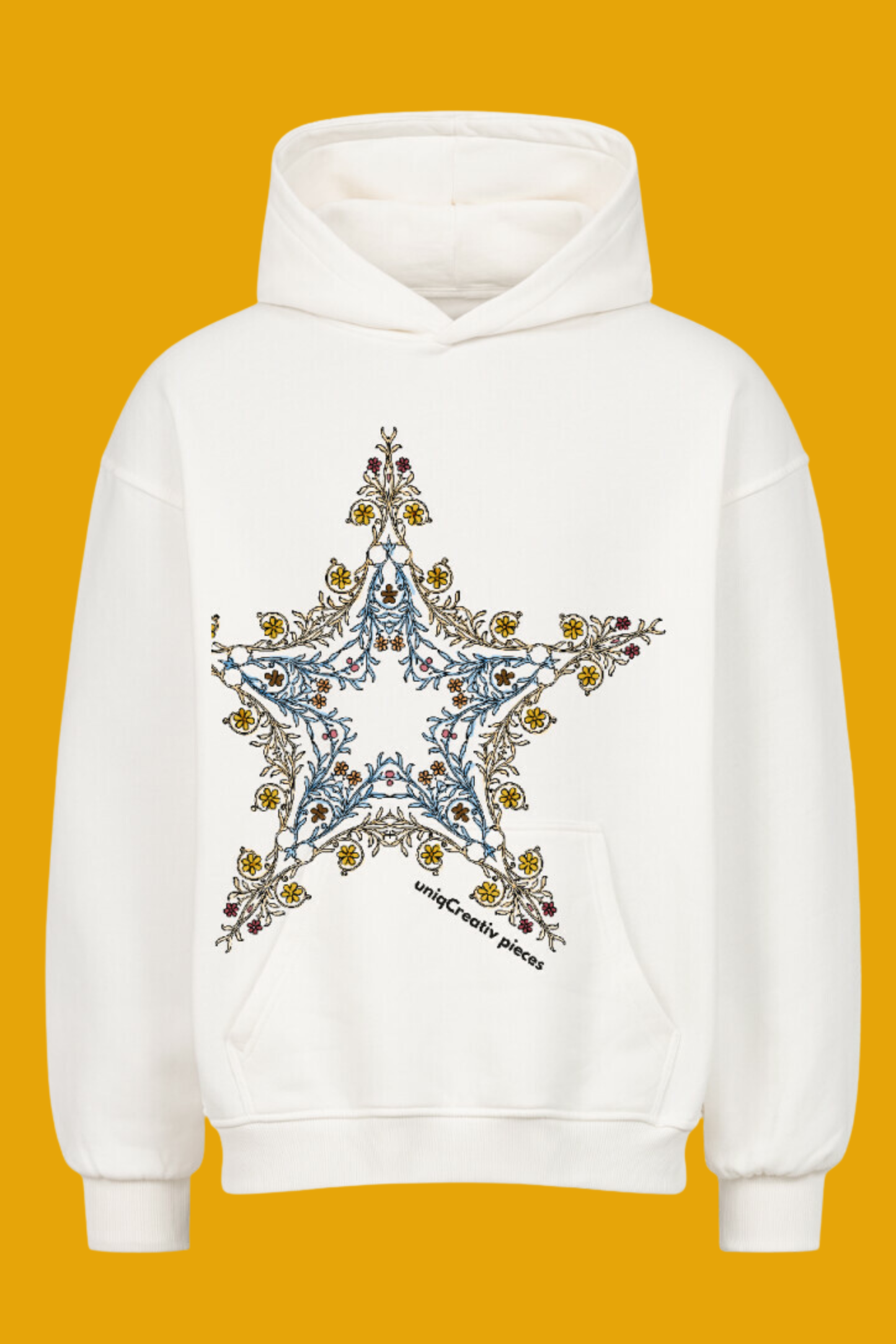 Stardust – Winter Oversized Hoodie mit Taschendruck