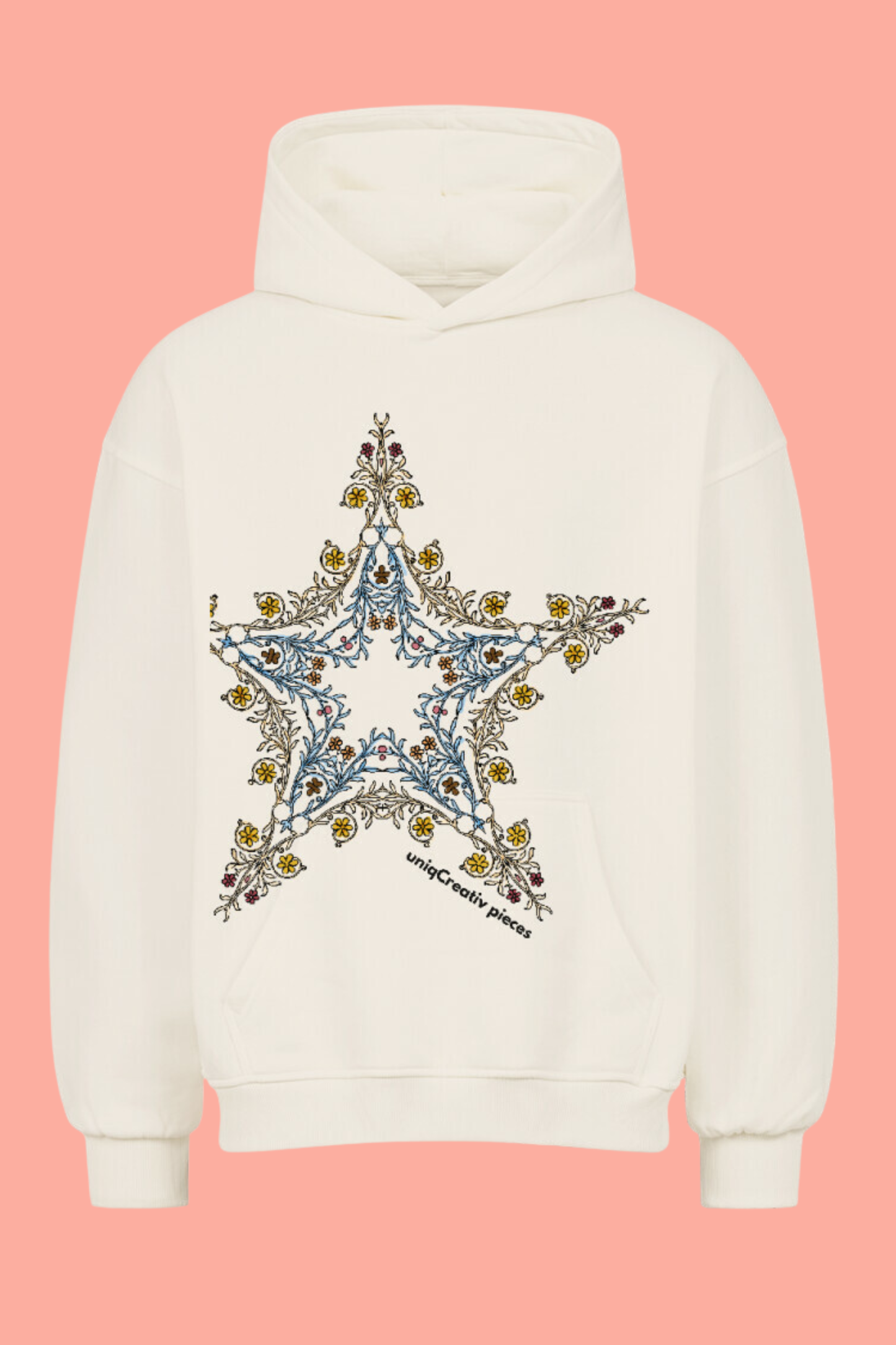 Stardust – Winter Oversized Hoodie mit Taschendruck