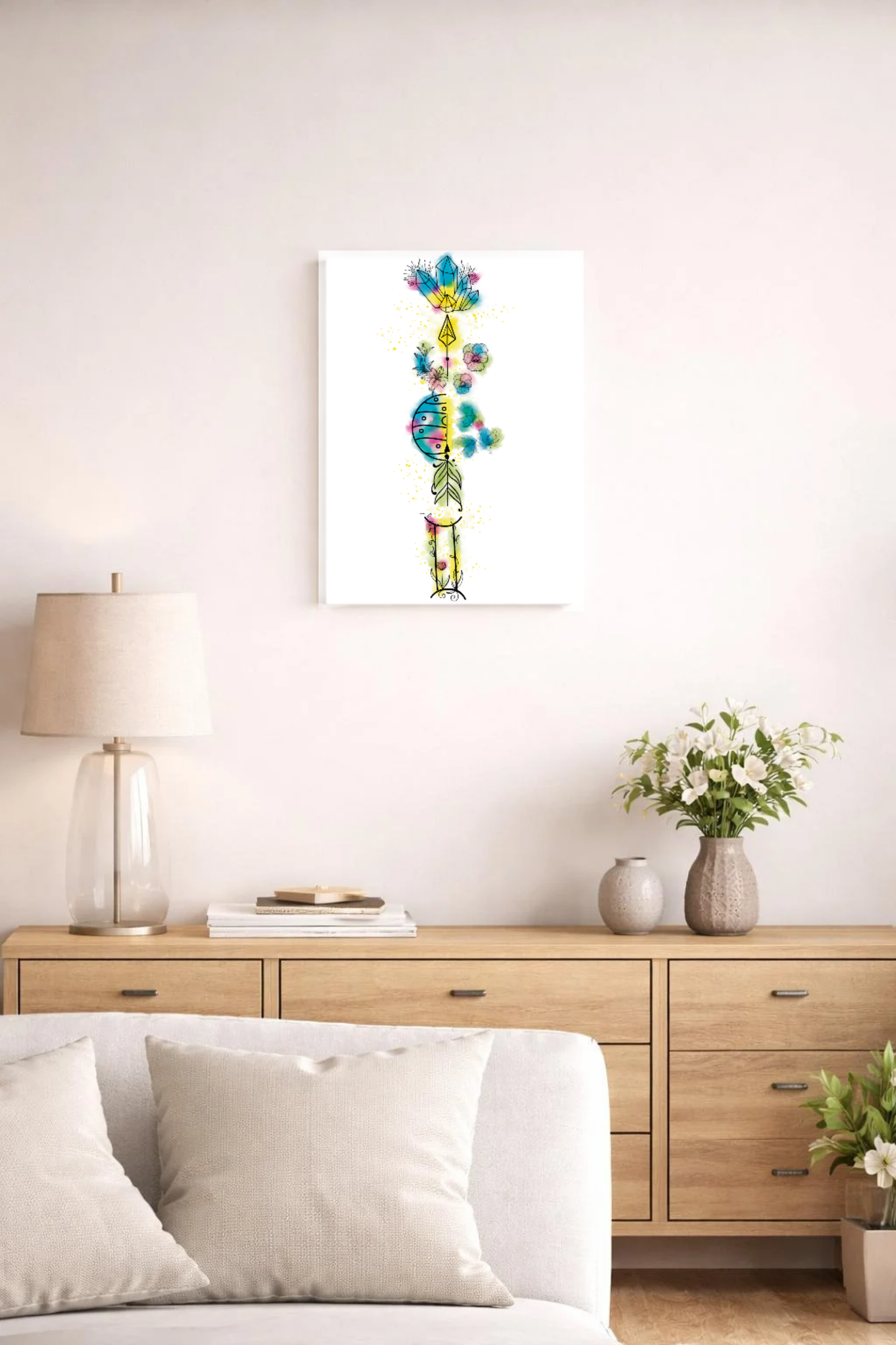 Zwillinge ♊ – Sternzeichen-Canvas.  Leichtigkeit. Ausdruck. Vielseitigkeit.
