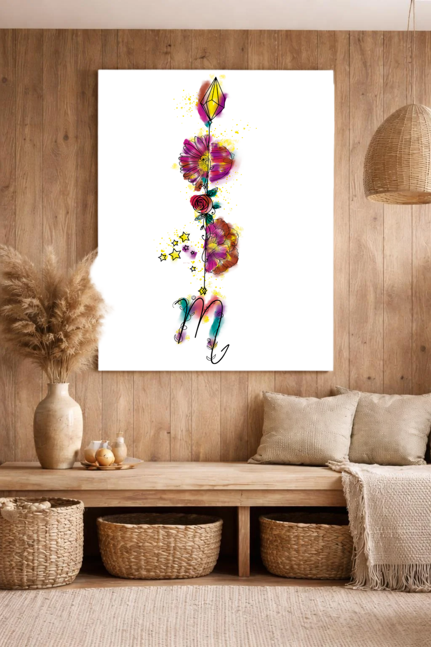 Skorpion ♏ – Sternzeichen-Canvas.  Tiefe. Transformation. Leidenschaft.