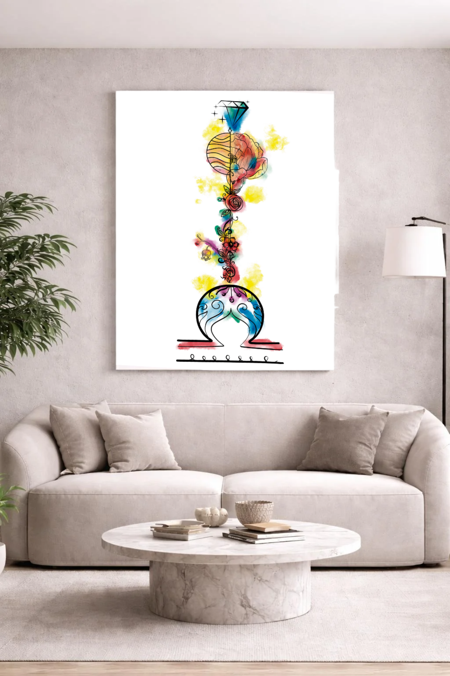 Waage ♎ – Sternzeichen-Canvas.  Harmonie. Schönheit. Balance.