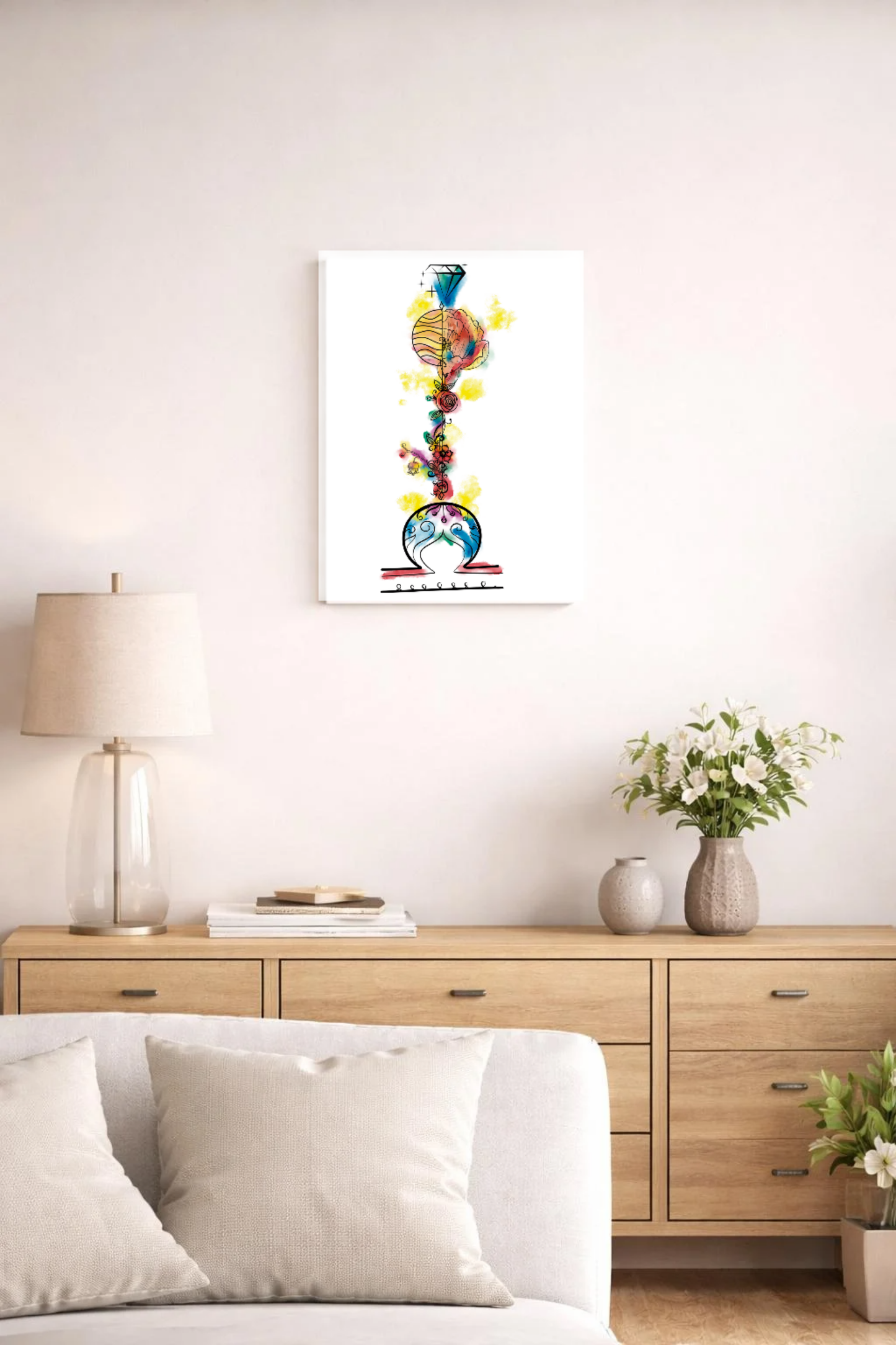 Waage ♎ – Sternzeichen-Canvas.  Harmonie. Schönheit. Balance.