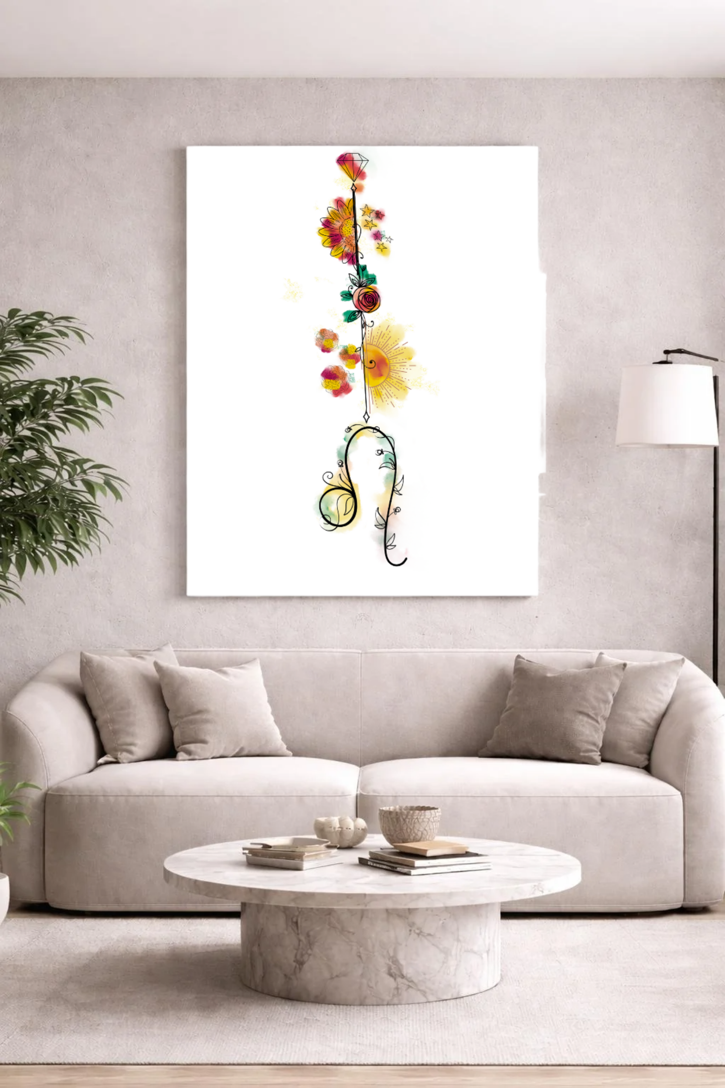 Löwe ♌ – Sternzeichen-Canvas/Leinwand. Strahlkraft. Selbstvertrauen. Herzenergie.