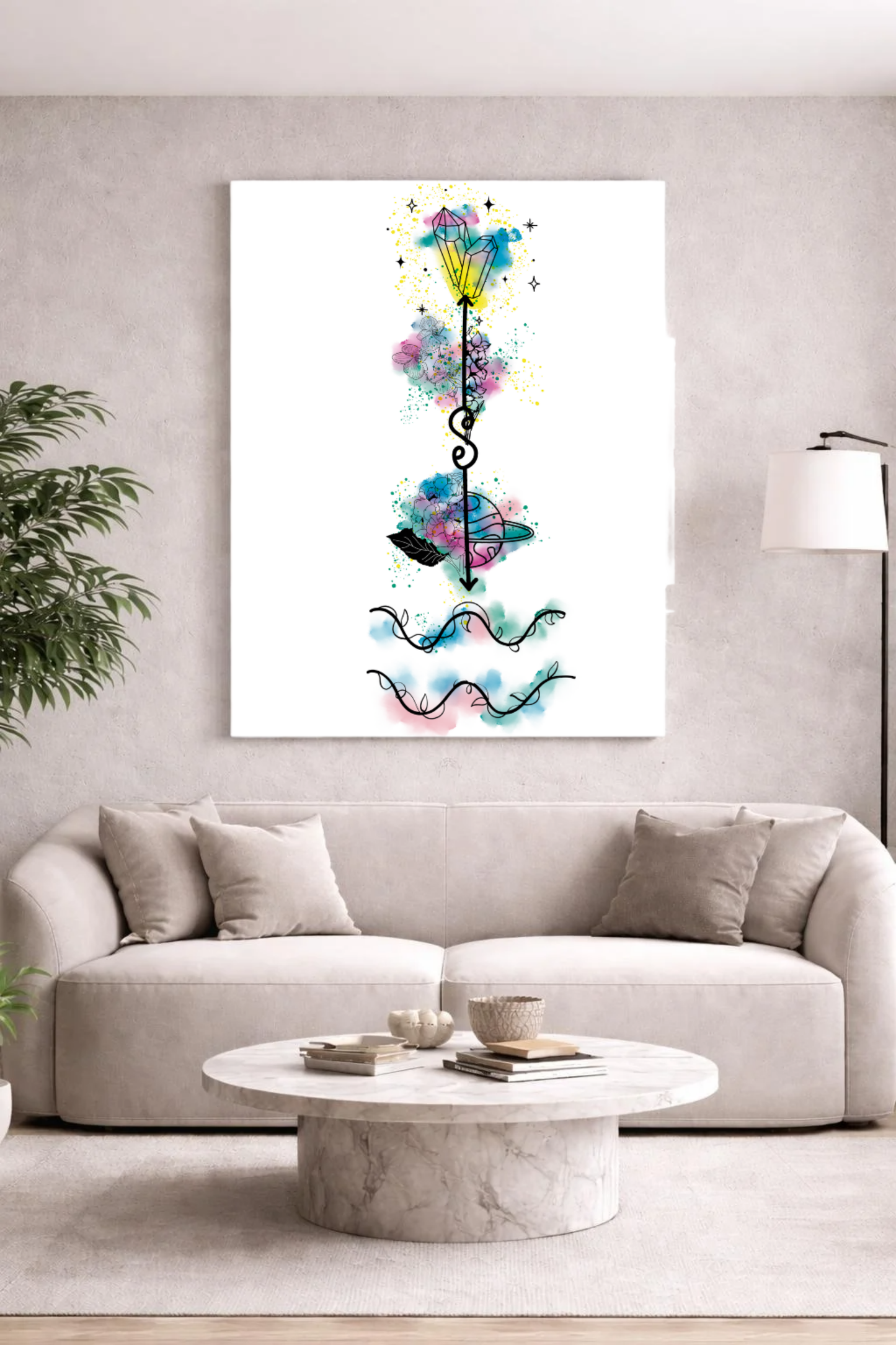 Wassermann ♒ – Sternzeichen-Canvas/Leinwand Freiheit. Vision. Einzigartigkeit.