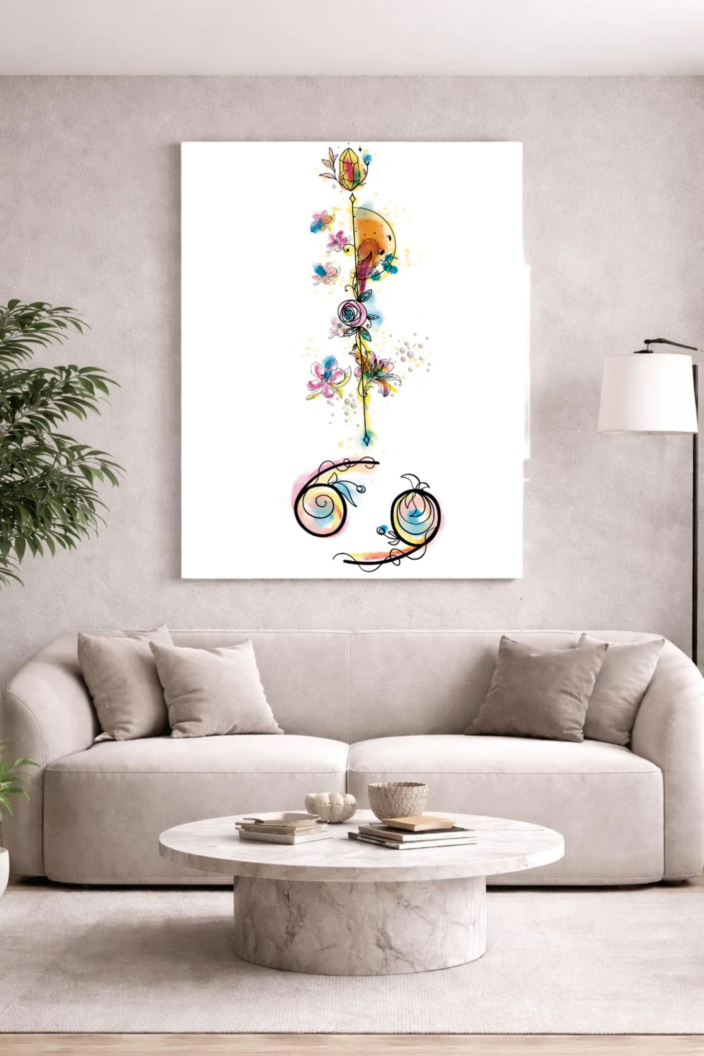 Krebs ♋ – Sternzeichen-Canvas | Intuition. Geborgenheit. Tiefe