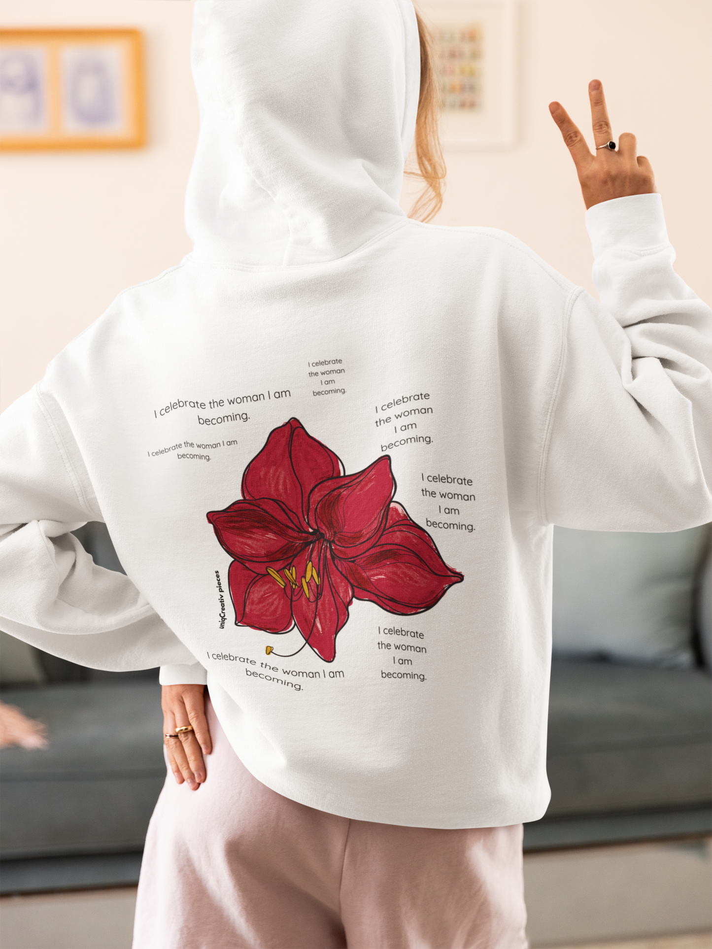 Amaryllis Rise – Winter Oversized Hoodie